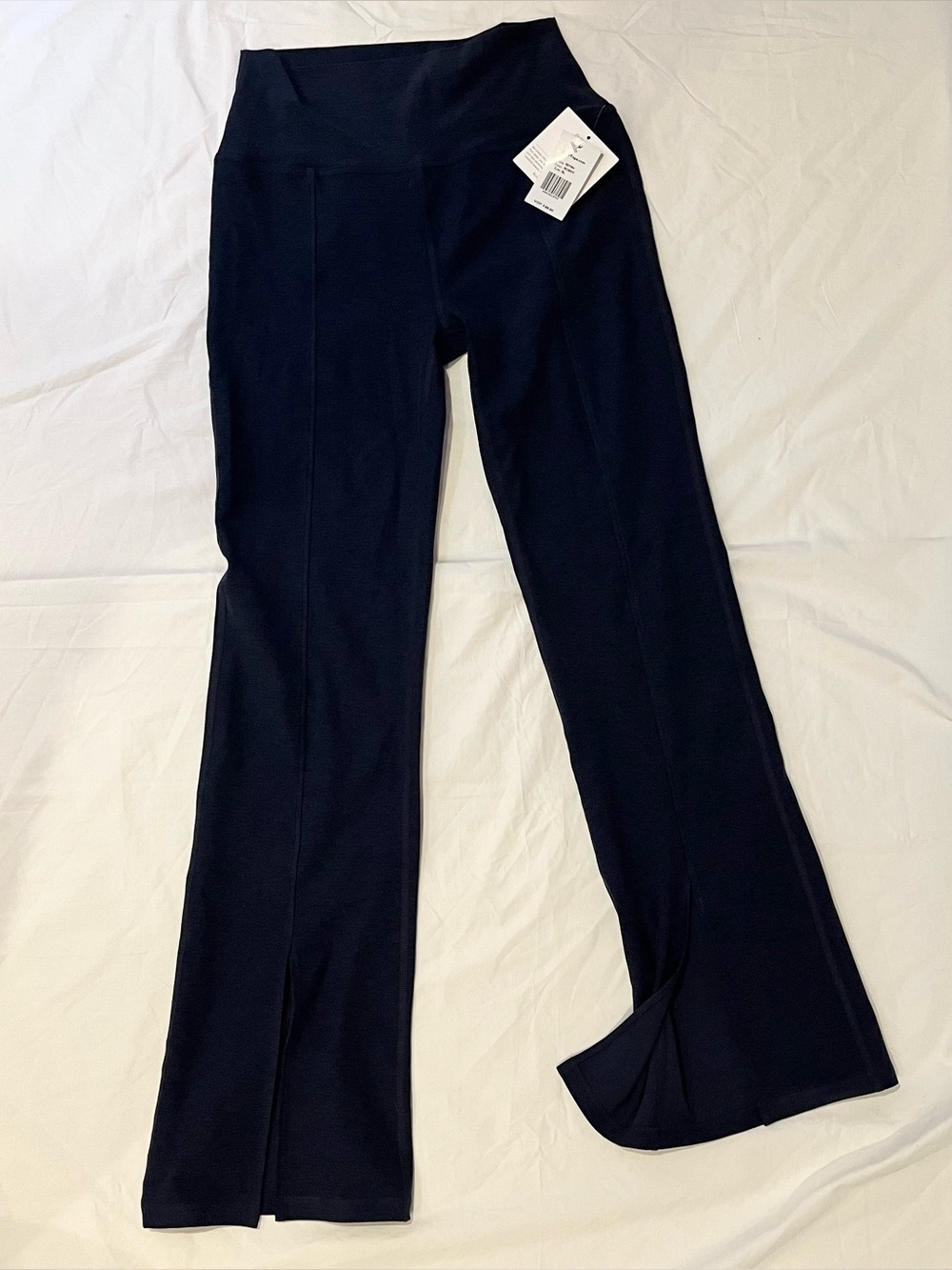 NWT Beyond Yoga Spacedye Make The Cut Split Ankle Flare Pants Navy XL